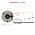 Sinalizador Giratório Giroled Buzzer | 12v Até 220vca/vcc | L